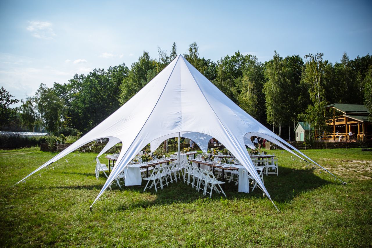 white big tent