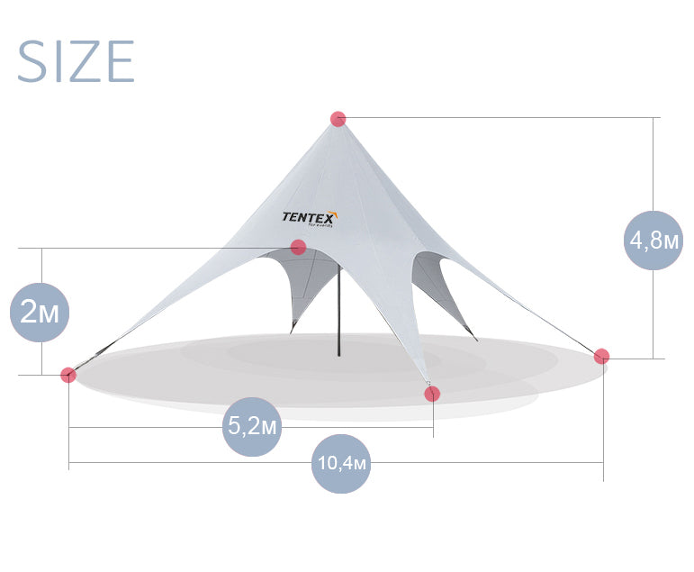 star tent size
